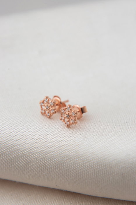 Heliophilia Silver Pendientes de Plata de Ley 925 en Oro Rosa ELKSLVR7297R Heliophilia Silver Pendientes de Plata de Ley 925 en Oro Rosa ELKSLVR7297R